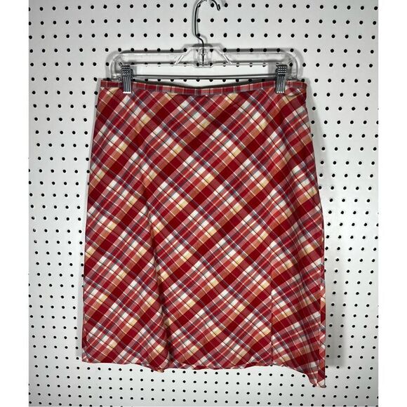 Brooks Brothers plaid cotton pencil skirt size 10 - Picture 1 of 4